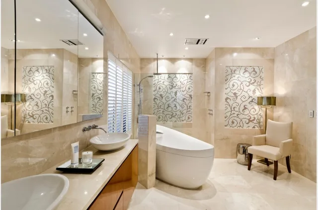Aydınlık banyo tasarımı